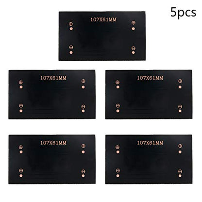Fielect 5pcs 5V 1W Solar Panel Polysilicon Mini Solar Cells DIY Electric Toy Materials for Battery Power LED 107mmx61mm - size: 5V 1W