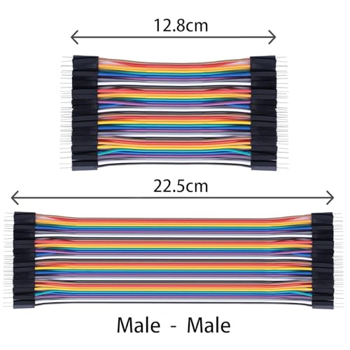 Aypzuke 10cm+20cm 240pcs Breadboard Jumper Wires Cable Kit, Male to Female, Female to Male, Compatible for Arduino and Raspberry Pi - size: 10cm+20cm