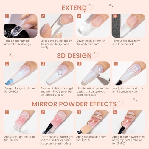 Solid Builder Nail Gel, 60g Clear 3D Nail Sculpting Hard Gel - color: Aqua Clear