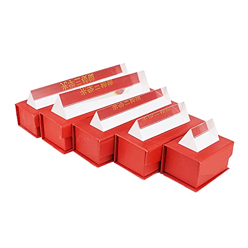 Optical Glass Triangular Prism for Teaching Light Spectrum Physics and Photo Photography Prism(20cm)
