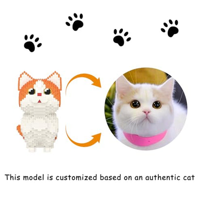 Larcele Munchkin Cat-Orange Micro Building Blocks Set for Kids 8+ KLJM-05 - style: Munchkin Cat-Orange