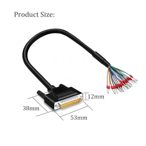 Willwewon 10Ft 26AWG DB25 Male RS232 25 Pin Serial Extension Cable - style: Male