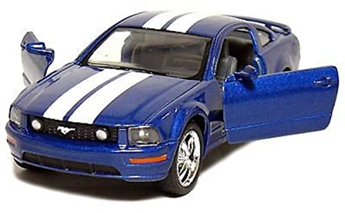KiNSMART - 2006 Ford Mustang GT 1:38 Scale 5" Die Cast Metal Model Toy Car (Blue Race) - color: Blue Race