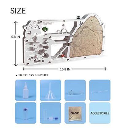 ELNMLHT Ant Farm Castle, Ant Farms with Yellow Sand and Tool Kit, Ant Colony Observation Kit, Ant Viewing Habitat Science Kit, Educational & Learning Science Kit for Kids, Adults, Student - color: Ant Farm D