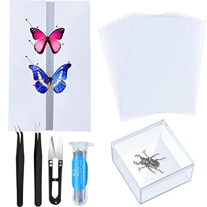 Taiyin 14 Pcs Insect Pinning Tools Kit, Clear Insect Display Case