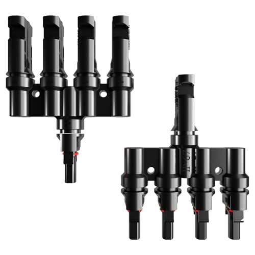 Solar Branch Connectors, Solar Panel Y Branch Connector (1 Pair, T-Branch) - size: 1Pair M/FFFF+F/MMMM