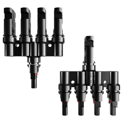 Solar Branch Connectors, Solar Panel Y Branch Connector (1 Pair, T-Branch) - size: 1Pair M/FFFF+F/MMMM