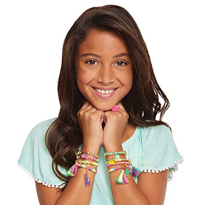 Make It Real: Neo-Brite Chains & Charms Kit - Create 10 Unique Cord & Tassel Charm Bracelets, 195 Pieces, Includes Play Tray,DIY Playful Charm & Jewelry Kit, Tweens & Girls, Arts & Crafts, Ages 8+ - style: Chains & Charms