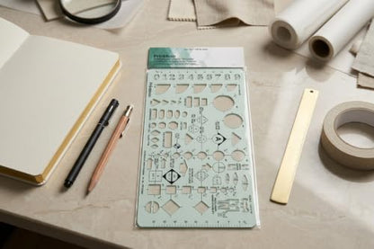 Printtoo 2mm Architectural Interior Template, Drafting Stencil for Students - color: Series -PRTD-2402A