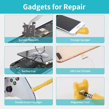 SHOWPIN Mini Precision Screwdriver Set: Electronics Repair Tool Kit for Computer Laptop Nintendo Phone PS4 with 35PCS Bits T5 T6 T8 T10 T15 Torx Y00 Tri-wing for Beginner IT DIY - color: Yellow