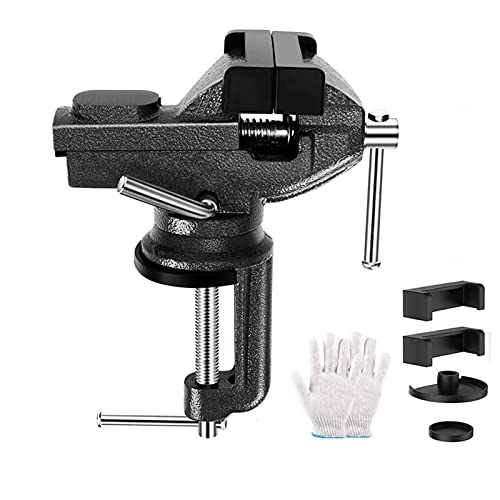 Table Vise Home Vise Clamp-On Vise, 3.0" black - size: 3.0" black
