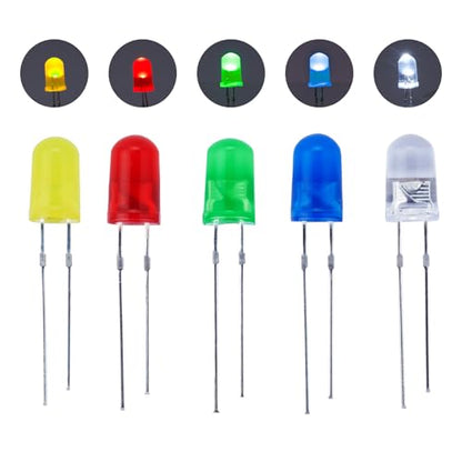 300 Pcs 3mm & 5mm LED Diode Assortment Kit