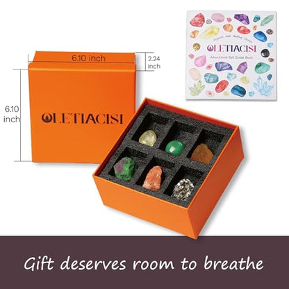 Abundance Crystals Set, 6 Natural Healing Stones, Gift Ready