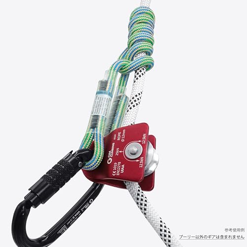 GM CLIMBING Micro Prusik Minding Pulley 25kN CE UIAA Certified 12mm Single Pulley Mobile Side Plates for Arborist Rigging Climbing Rescue - color: One Unit | Red