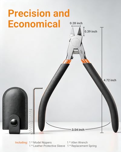 U02 Ultra-thin Single Edge Model Nippers 4.9in Plastic Sprue Cutter - color: Black