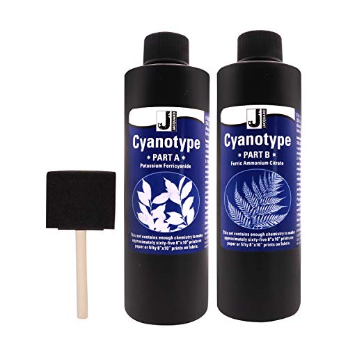 Jacquard Cyanotype Kit Sun Printing for Paper & Fabric Bundled Sponge Brush
