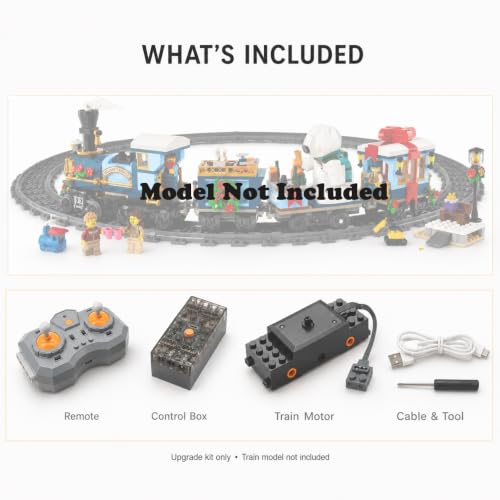 Remote Controller Motor Power Pack Compatible with Lego 10361 Holiday Express Train Model – with Battery – Upgrade Kit Only, Model Not Included