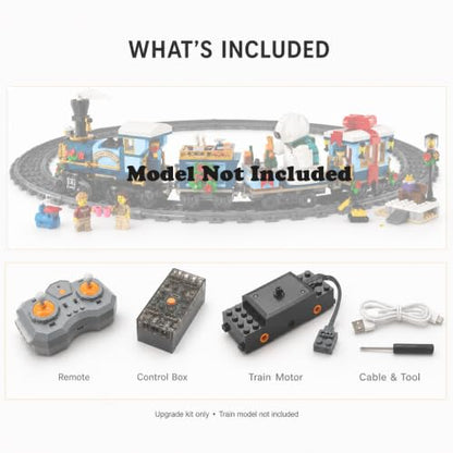 Remote Controller Motor Power Pack Compatible with Lego 10361 Holiday Express Train Model – with Battery – Upgrade Kit Only, Model Not Included