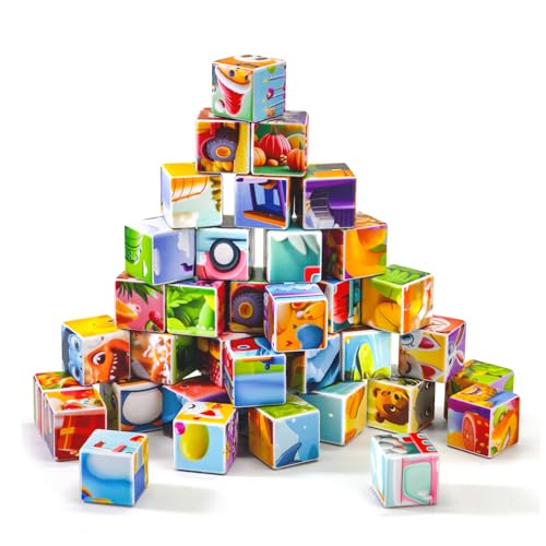 Pairez Toys Magnetic Blocks for Kids, 6 Theme Puzzle Cube Sets - color: All 6 Sets