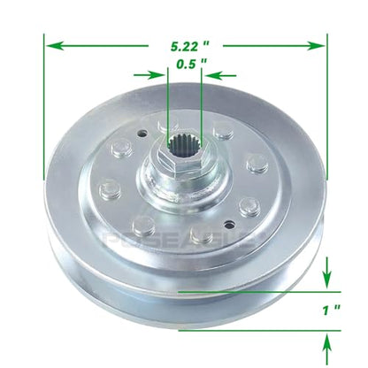 AM124055 Sheave Pulley for John Deere GT235, GT225 Lawn Tractors - size: 1xAM124055