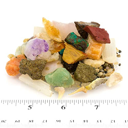 Boone's Mill Gemstone Paydirt | 2 Pound Bag, 4-Count | Gem Mining Rough Stone Mix | Rock Fossil ID Guide - style: 2lb bag, 4-count