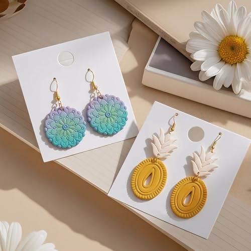 9pcs Mother‘s Day Polymer Clay Earring Cutters - Polymer Clay Molds & Polymer Clays Earring Cutters for Jewelry Making - Flower Polymer Clays, for Dates, Parties, Mother’s Day - color: Daily Wear