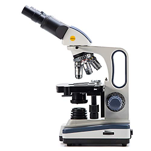 SWIFT SW350B 40X-2500X Magnification, Siedentopf Binocular Head, Research-Grade Compound Lab Microscope with Wide-Field 10X and 25X Eyepieces, Mechanical Stage, Abbe Condenser - style: SW350B