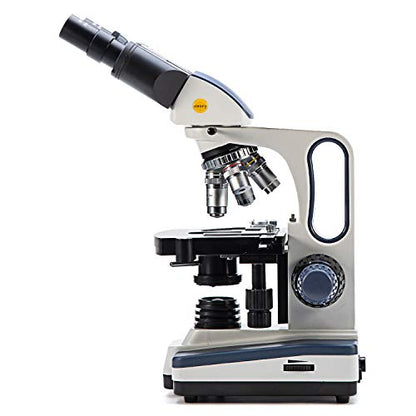 SWIFT SW350B 40X-2500X Magnification, Siedentopf Binocular Head, Research-Grade Compound Lab Microscope with Wide-Field 10X and 25X Eyepieces, Mechanical Stage, Abbe Condenser - style: SW350B