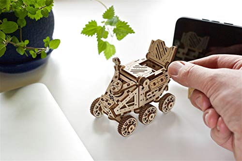 UGEARS Science STEM Mars Rover, DIY Engineering Activity, STEAM School Project, Mechanical Wooden Puzzle, Eco Building 3D Toy, Educational Gift for Kids & Teen, Boy Girl, Self-Assembly Craft Kit