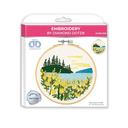 DIAMOND DOTZ Mountain Lake Embroidery Kit for Beginners and Adults, Craft - color: Mountain Lake Embroidery