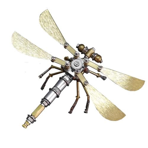 3D Metal Puzzle Kit for Adults Teens Steampunk Dragonfly 140+ Pcs Mechanical Assembly Models 3 Hours to Build Ideal for Gifts and Decorations (Ujinensis Dragonfly) - style: Ujinensis Dragonfly