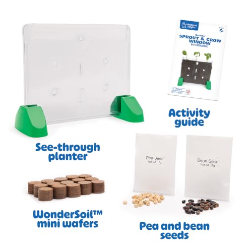 Educational Insights Sprout & Grow Window - See-Through Sprouts Growing Kit, Kids Gardening Set, Kid-Friendly Science Kits, Root Viewer, Gardening Kit for Kids, Indoor Classroom Planter, Ages 5+