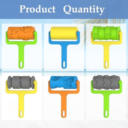 NOVAZANU 6pcs Sand Beach Roller Set, Beach Theme,Outdoor Sand Play