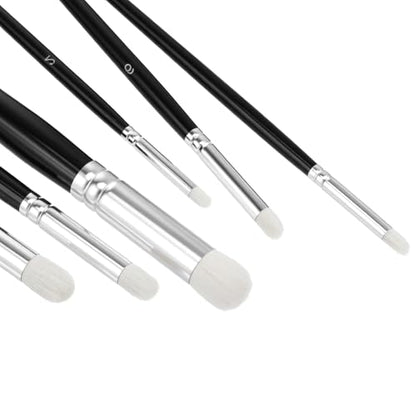 Miniature Dry Brush Set, Professional Model Painting Brush, 6 Sizes