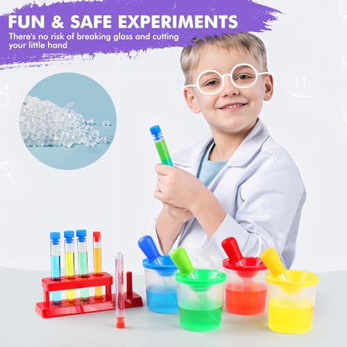 Color Science Test Tubes Droppers for Kids Liquids Pipettes Dropper - style: Beginner science kit