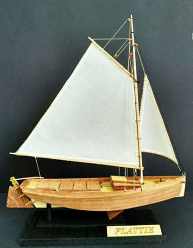 HAPYLY Scale DIY Hobby Wooden Ship Science Equipmen Assembly Model Boat Kits Sailing Boat Kit Decor Toy Gift (1:30 Flattie) - size: 1:30 Flattie