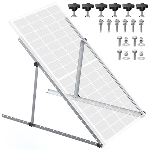45in Adjustable Solar Panel Tilt Mount Brackets, Anodizing Foldable Tilt Legs, Support 100 200 300 400 Watt Solar Panels 1-2Pcs, Solar Panel Stand for Roof, Off-Grid, RV and Boat - size: 45 IN 1 Set
