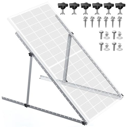 45in Adjustable Solar Panel Tilt Mount Brackets, Anodizing Foldable Tilt Legs, Support 100 200 300 400 Watt Solar Panels 1-2Pcs, Solar Panel Stand for Roof, Off-Grid, RV and Boat - size: 45 IN 1 Set
