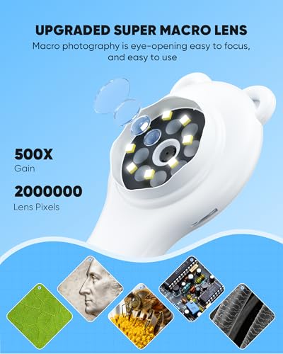 Microscope for Kids, Mini Pocket Handheld Kid Microscope for Toddlers, Educational Science Kit Toys, Christmas Birthday Gifts Toys for 3 4 5 6 7 8 9 10 Year Old - Panda - color: Panda