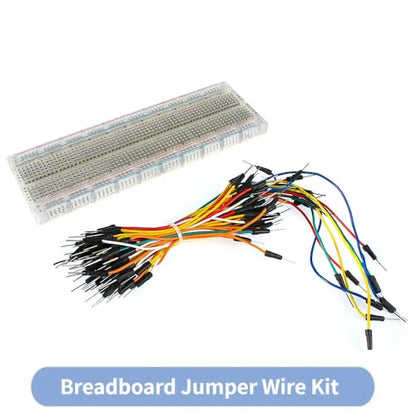 Solderless Breadboard 830 Tie Points - 65Pcs Flexible Breadboards Jumper Wires Kit for Arduino Prototyping Circuit DIY Electronic Project - color: 1pcs830TieBreadboard-JumperWire65pcs