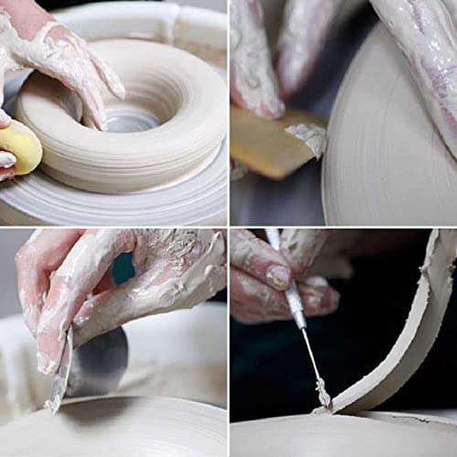 ReArt Natural Air-Dry Clay, Pottery Clay10LBs with 40 Pcs Pottery Tools Clay Sculpting Tool Set, All-Purpose Modeling Clay (White) - color: White