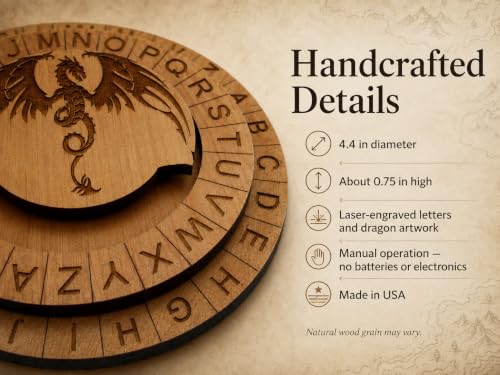 Dragon Cipher Wheel - Accessory for Table Top Gaming - size: Dragon Cypher