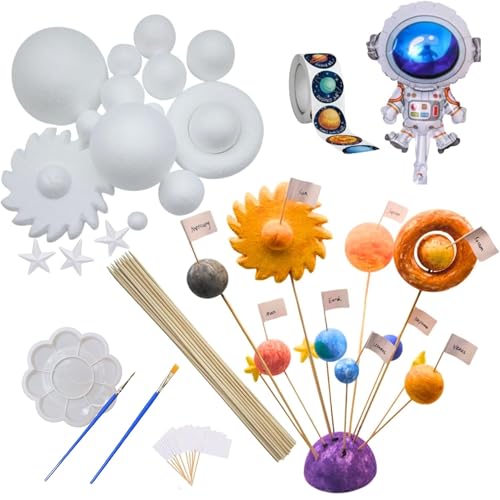 Solar System Model for Crafts, 54 Pack Solar System Project Kit for DIY