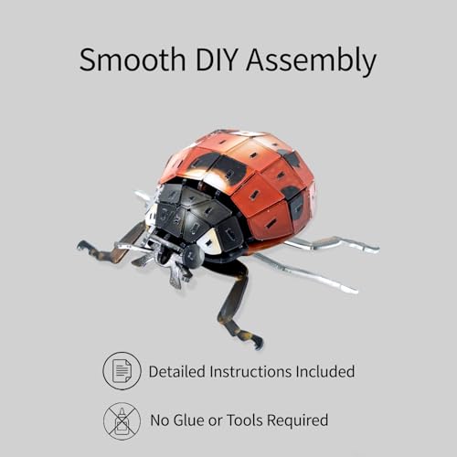 3D Acrylic Insect Puzzle DIY Bug Model Kit Animal STEM Gift - color: Ladybug