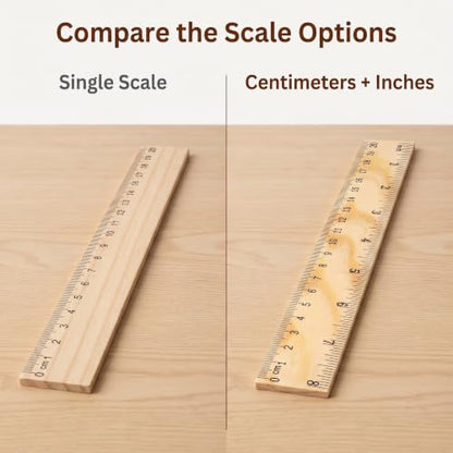 1Pc Wooden Rulers Measuring Tool School Supplies Straight Rulers Teacher Stationery 20cm Children Drawing Rulers Drafting Tools and Drafting Kits