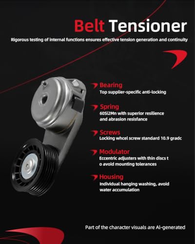 Fordnova Engine Serpentine Belt Drive Kit with Tensioner for 4.0L Ford - size: Ford 2000-2011 4.0L