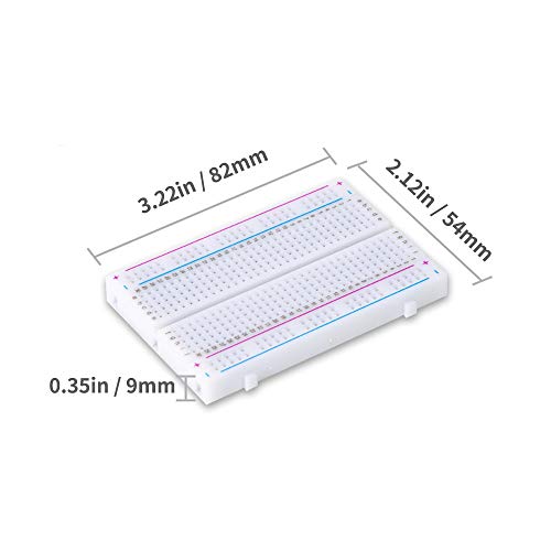 REXQualis 6PCS Small Breadborad 400 Point Solderless Breadboards for Proto Shield Distribution Connecting Blocks