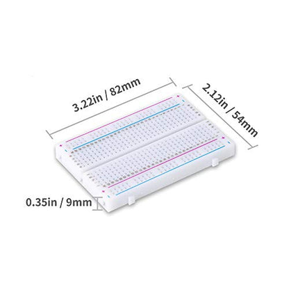 REXQualis 6PCS Small Breadborad 400 Point Solderless Breadboards for Proto Shield Distribution Connecting Blocks