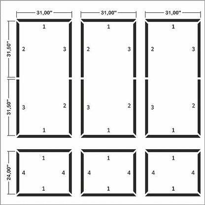 Birdeco Peel and Stick Wall Molding Kit, Self Adhesive Wainscoting Panels
