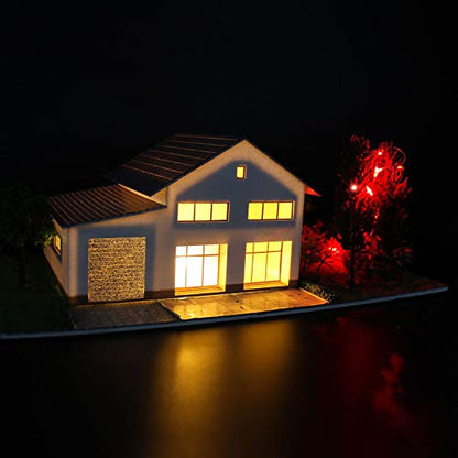 Evemodel 30pcs Pre-Wired Micro Litz Wire Yellow 0603 SMD LED Light 7.8'' Wire Resin Cover Waterproof CD0603Y - color: Yellow